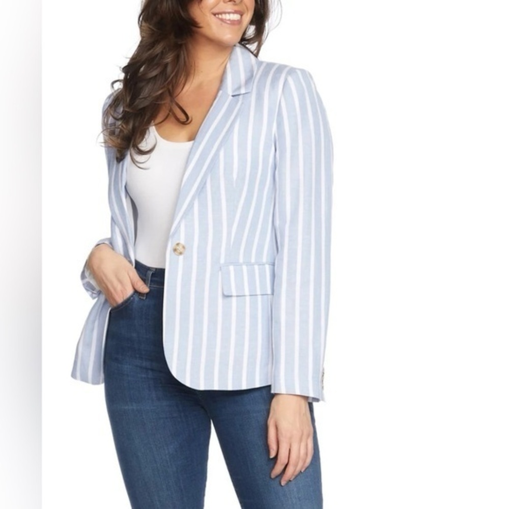 Philosophy Women's Striped Linen Blazer Jacket Size XXL NWT